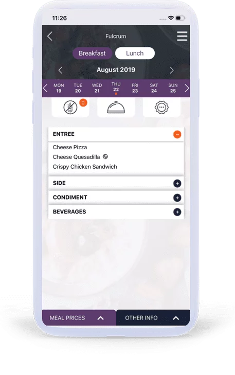 Mealplanner mobile platform